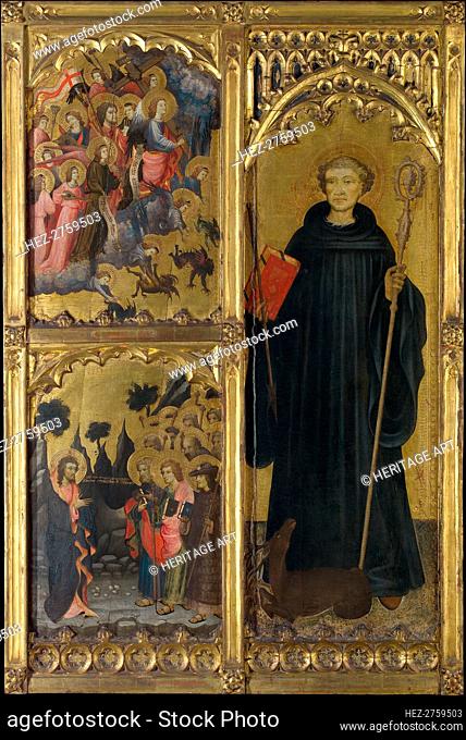Saint Giles with Christ Triumphant over Satan and the Mission of the Apostles, ca. 1408. Creator: Miguel Alcaniz