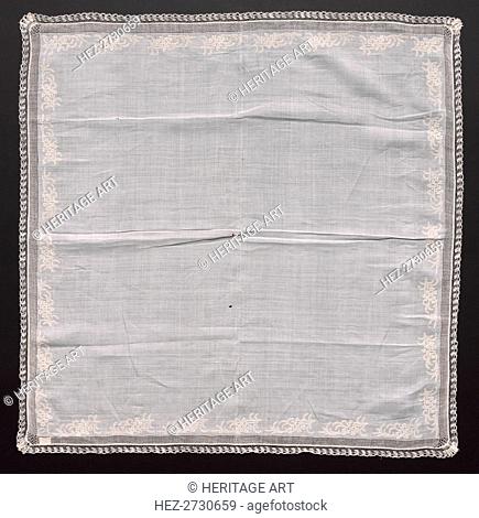 Handkerchief, early 1800s. Creator: Unknown