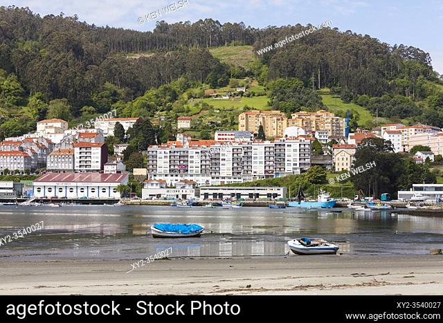Cabanas on the Ria de Betanzos, A Coruna Province, Galicia, Spain