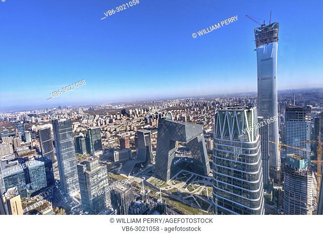 China World Trade Center Z15 Towers Skyscrapers CCTV Pants Building Guamao Centrall Business District Beijing China