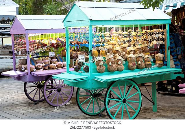 Souvenir carts in Mallory Square Key West Florida Keys