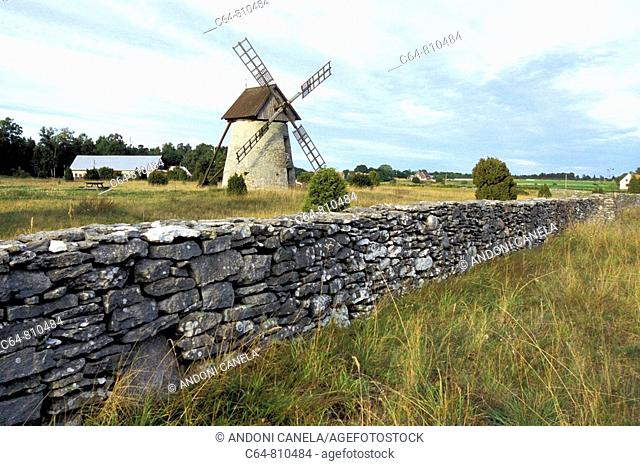 Windmill, Gotland island, Baltic Sea, Sweden