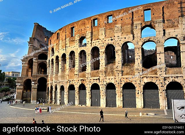 Partial view of the Colosseum, Rome