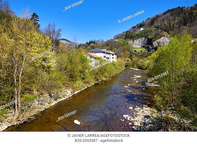 Oria River, Itsasondo, Gipuzkoa, Basque Country, Spain