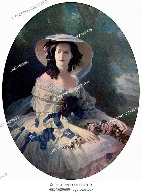 'The Empress Eugenie', 19th century, (c1920). Portrait of Empress Eugenie de Montijo (1826-1920), wife of Napoleon III