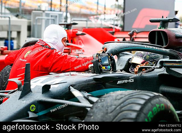 November 15, 2020, Istanbul Park Circuit, Istanbul, Formula 1 DHL Turkish Grand Prix 2020, in the picture the third placed Sebastian Vettel (GER # 5)