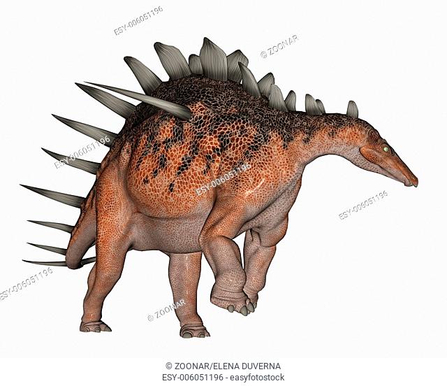 Kentrosaurus dinosaur walking - 3D render