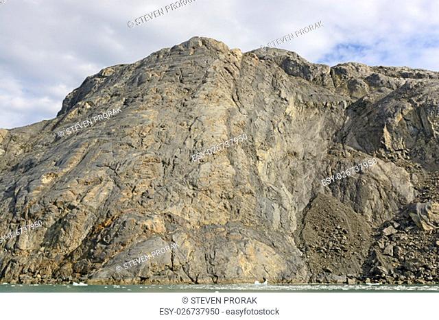 Bare Rock after a Glacier Recedes near the Columbia Glacier in Alaska