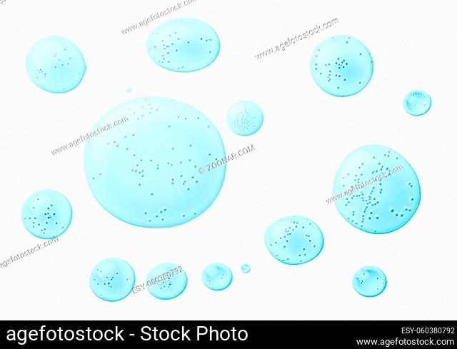 Sparkling water isolated on white background. Top view