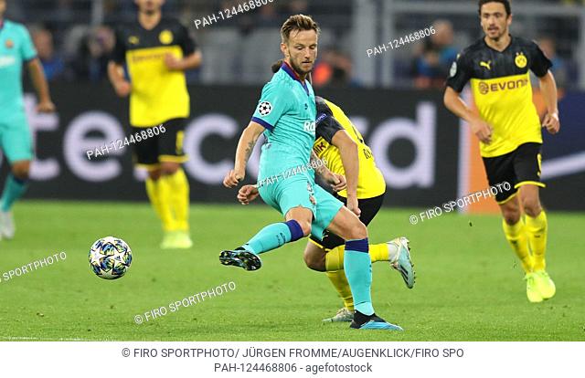 firo: 17.09.2019 Football, 2019/2020 Champions League BVB Borussia Dortmund - FC Barcelona 0: 0 one-man action, Ivan Rakitic | usage worldwide