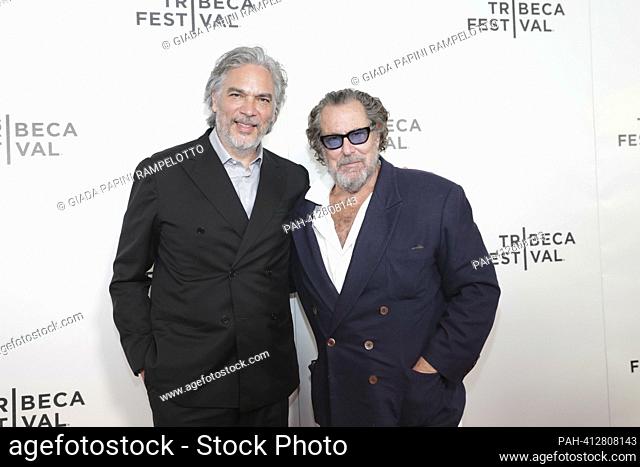 New York, USA, June 10, 2023 - Andrea Di Stefano, Julian Schnabel attend The Last Night of Amore Premiere during the 2023 Tribeca Festival at AMC 19th Street on...