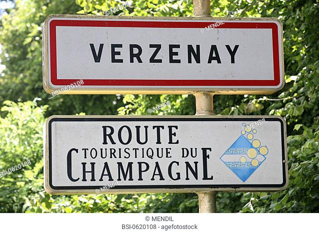 Verzenay, village of the Marne, France