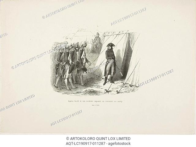 After Lodi, he is named corporal upon returning to camp, published 1839, Quartley (19th century), after Denis Auguste Marie Raffet (French, 1804-1860)