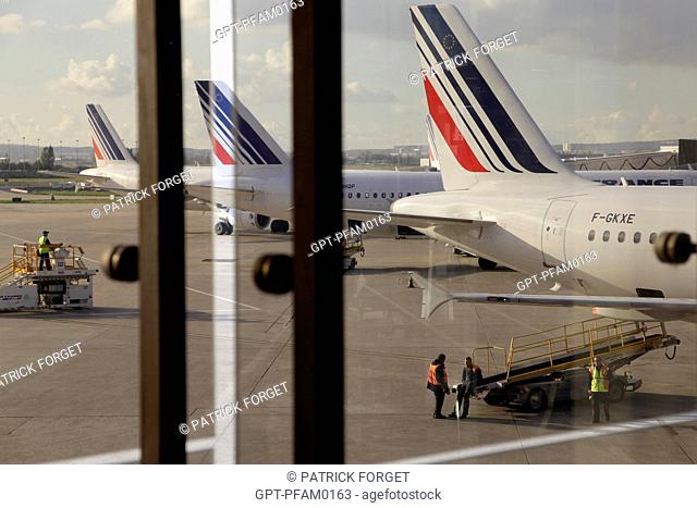 AIR FRANCE PLANES, ORLY AIRPORT, VAL DE MARNE 94, FRANCE