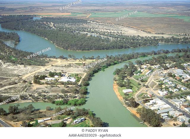 Confluence of the Murray & Darling Rivers at Wentworth Australia