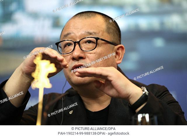14 February 2019, Berlin: 69th Berlinale, press conference ""Di jiu tian chang (So Long, My Son)"", China, competition: Wang Xiaoshuai, director