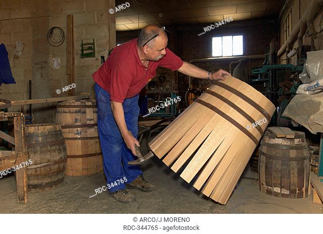Manuel Cabello Marquez Cooperage, barrel production, Montilla, Montilla-Moriles, Province of Cordoba, Andalusia, Spain
