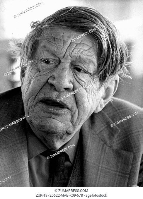 Jun 22, 1972; London, UK; British poet W.H. AUDEN who was born in York in 1907 and is now a naturalized American citizen