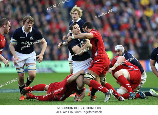 2015 Six Nations Rugby Scotland v Wales Feb 15th. 15.02.2015. Edinburgh, Scotland. 6 Nations Championship. Scotland versus Wales