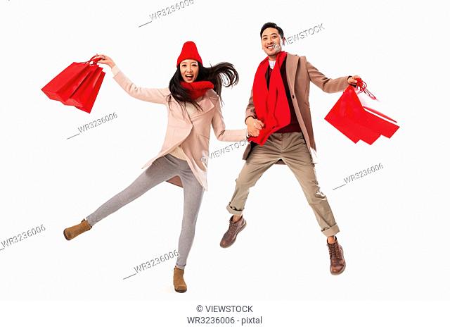 Young couples shopping in the New Year