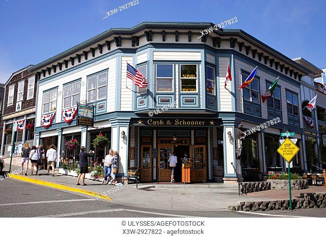 town of Friday Harbor, San Juan Island, archipelago of San Juan Islands, State of Washington, USA, America