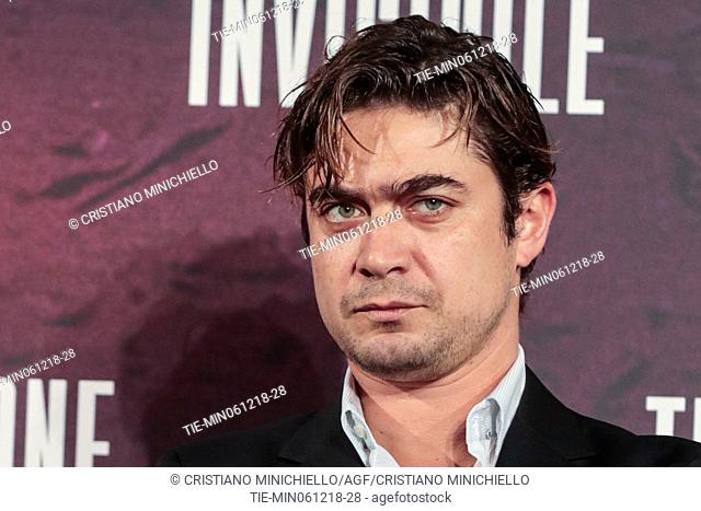 The actor Riccardo Scamarcio during the photocall of film Il testimone invisibile, Rome, ITALY-06-12-2018