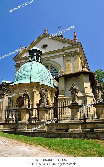 Baroque church of the Assumption of the Virgin Mary, called `Grobek`, in Lesser Poland voivodeship, Poland