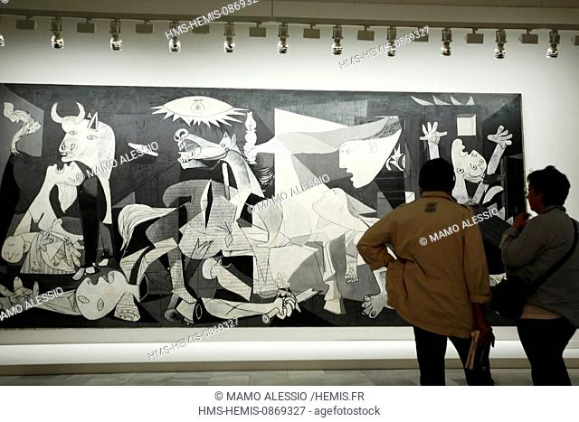 Spain, Madrid, Museo Nacional Centro de Arte Reina Sofia (Queen Sofia Museum), Guernica by the artist Pablo Picasso
