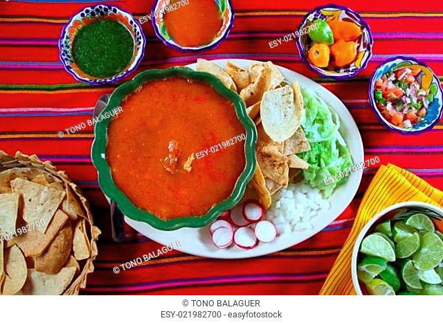 pozole mayan yucatan Mexican soup chili sauces