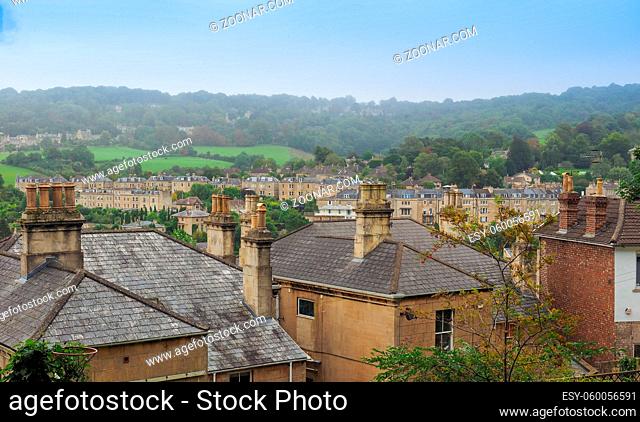 View of the city of Bath, UK