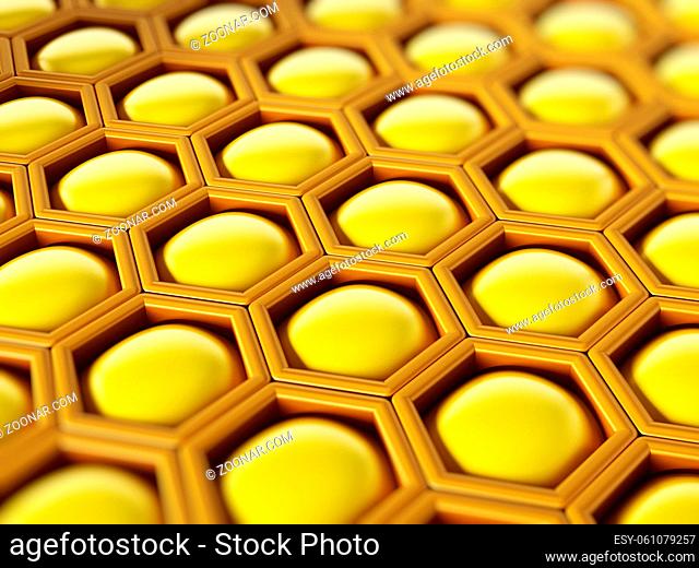 Yellow honey comb texture background