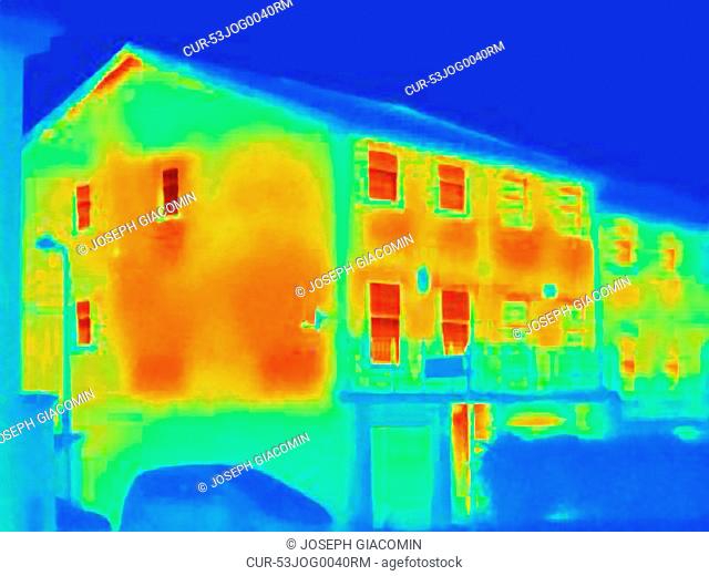 Thermal image of houses