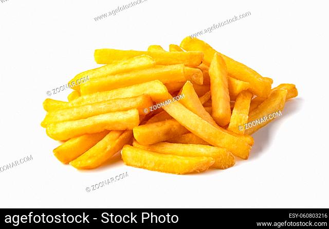 potato fry isolated on white background