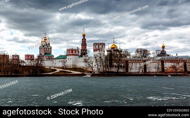 Dramatic Clouds above Novodevichy Convent, Moscow, Russia