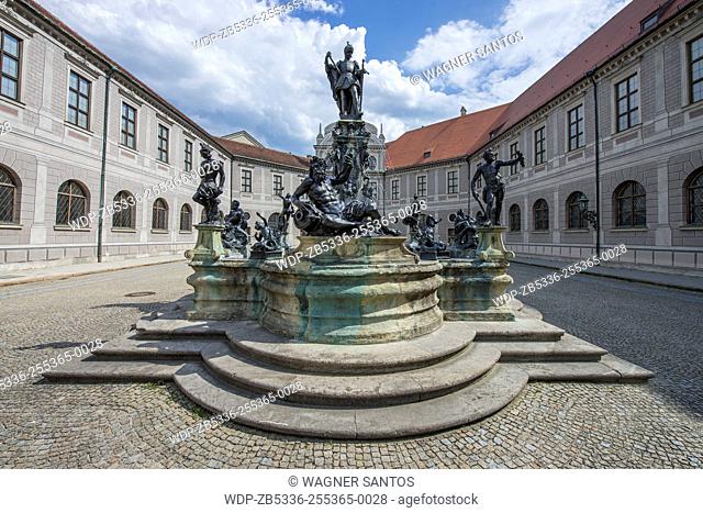 Brunnenhof (Fountain Courtyard), at Royal Residence, The octagonal Brunnenhof (Fountain Courtyard) served as a place for tournaments before the large...