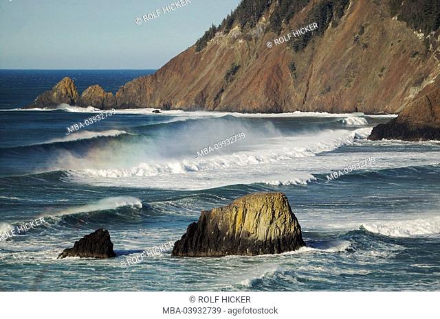 usa, Oregon, Ecola State park, Cannon beach, lake, surf, North America, Pacific, Pacific-coast, destination, water, waves, national-park, reservation, outside