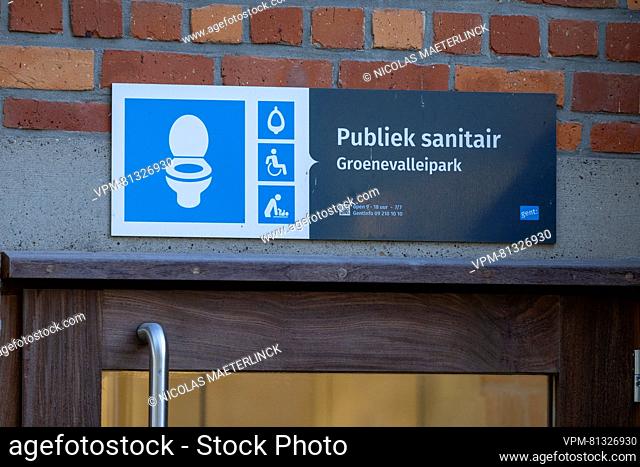 Illustration shows a public restroom in in Gent, Saturday 02 December 2023. ..BELGA PHOTO NICOLAS MAETERLINCK