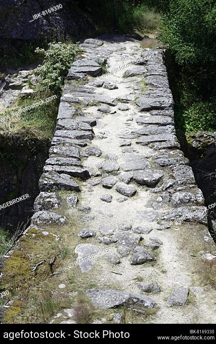 The Old stone bridge, Castro Laboreiro village, Peneda Geres National Park, Minho, Portugal, Europe