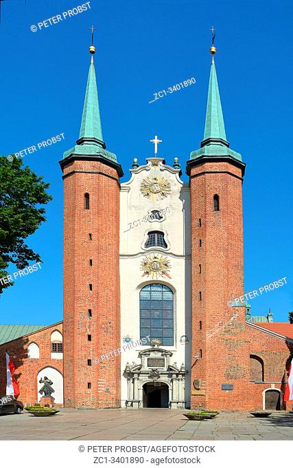 Gdansk, Pomeranian, Poland - June 19, 2019: The Cathedral of Oliwa in Gdansk - Poland
