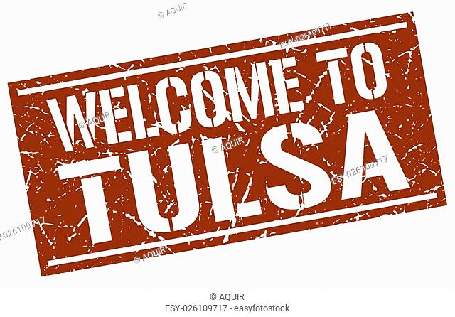 welcome to Tulsa stamp