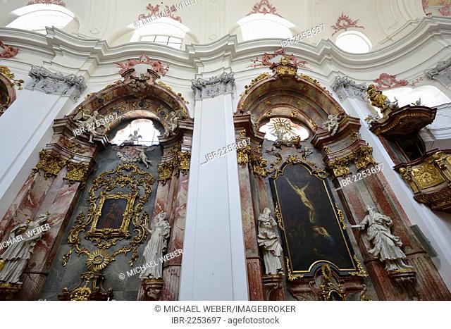 Side altar made of stucco marble by Kremser-Schmidt, regarded as splendid achievement of the Rococo, Minoritenkirche church, also known as Landhauskirche church
