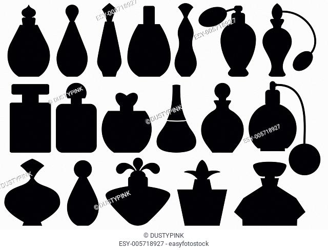 perfume bottles, vector