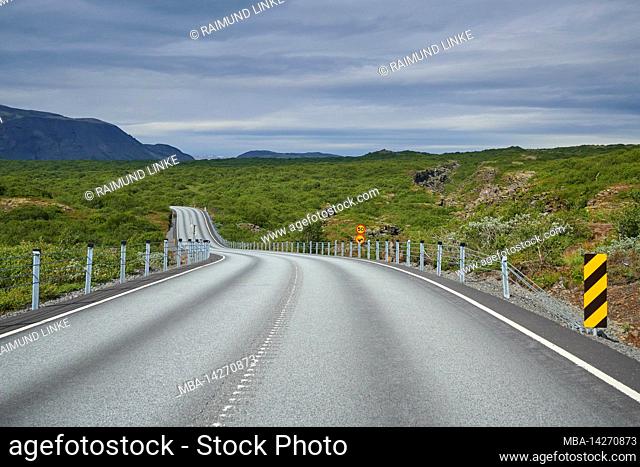 Straße, Summer, Pingvallavegur, Thingvellir National Park, SuÃ°urland, Sudurland, Iceland