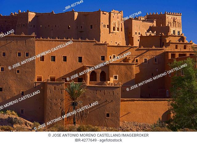 Taourirt Kasbah, earthen built by Pasha Glaoui, UNESCO World Heritage Site, Ouarzazate, Ouarzazate Province, Morocco