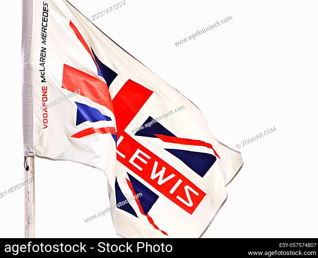 British flag, McLaren Mercedes, Lewis