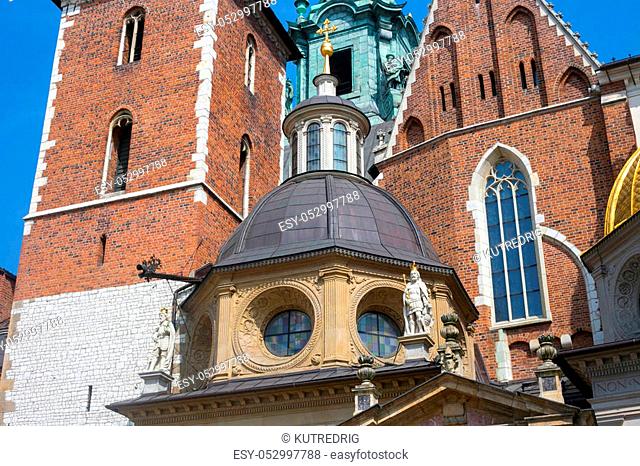 Royal Archcathedral Basilica of Saints Stanislaus and Wenceslaus on the Wawel Hill, Krakow, Poland
