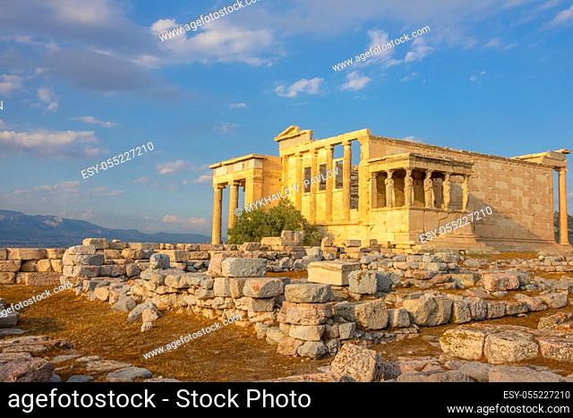 Greece. Athens. Parthenon hill. Erechtheion temple