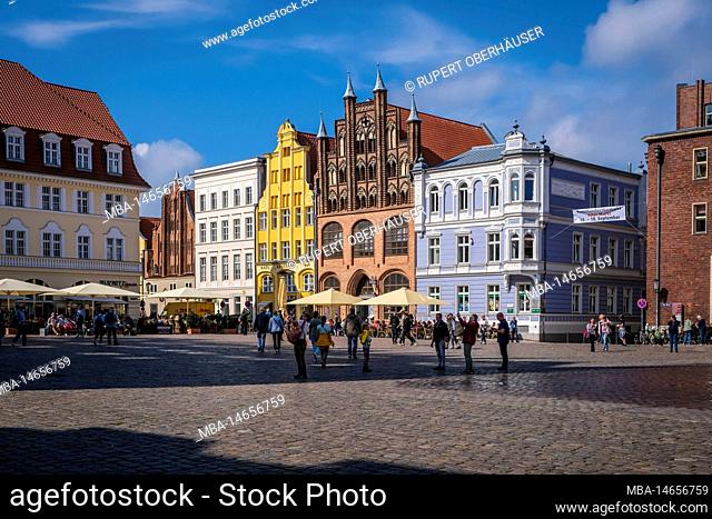 Alter Markt, Old Town, Stralsund, Mecklenburg-Western Pomerania, Germany