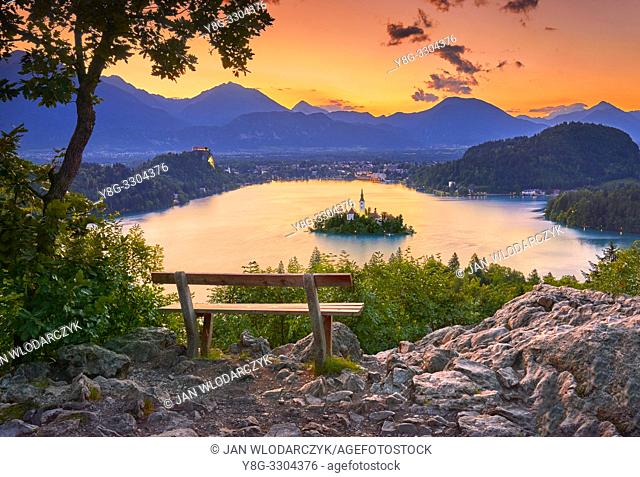 Lake Bled before sunrise, Slovenia