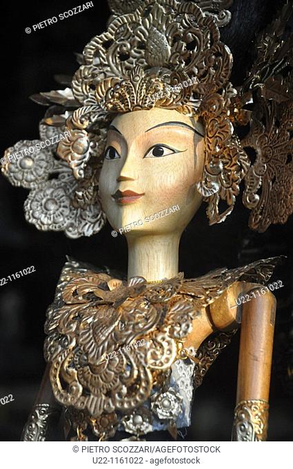 Ubud (Bali, Indonesia): a traditional Balinese puppet, sold in a shop